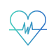 Heart with Wave Icon Heart with Wave Icon